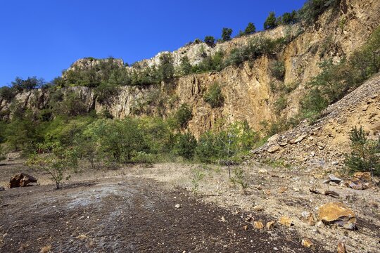 Disused Vatter porphyry quarry, Dossenheim, Baden-W&uuml;rttemberg, Germany