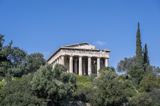 Temple of Hephaestus, Greek Agora of Athens, ancient excavation site, Athens, Attica, Greece