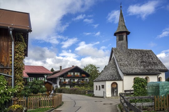 Chapel of St. Fabian and Sebastian. Kornau, Oberstdorf, Oberallg&auml;u, Allg&auml;u, Bavaria, Germany