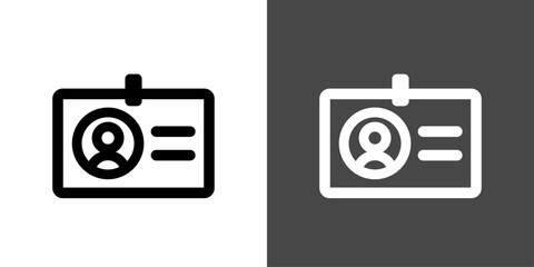 シンプルな身分証・社員証・学生証のアイコン