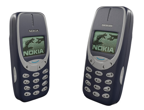 Nokia 3310 isolated on white background