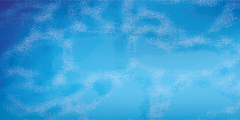 Abstract blue and white swirling patterns in a gradient background.
