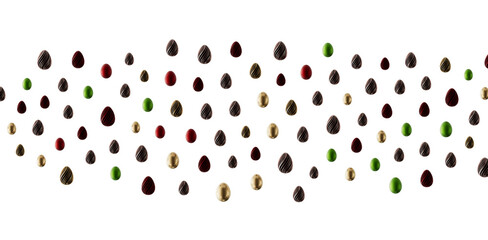 Abstract and elegant background of Easter eggs in various colors, perfect for holiday greetings and celebrations. Ideal © vegefox.com