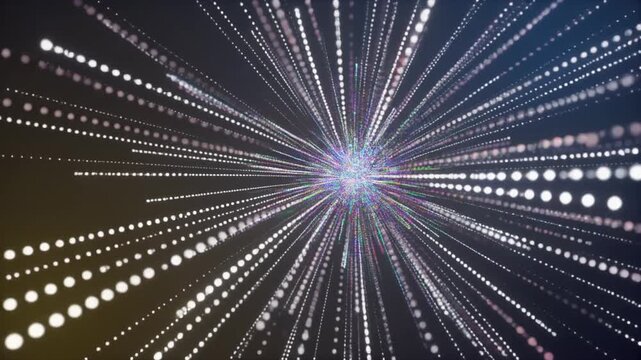 SIEMの相関分析を表現したイベントストリームの抽象アニメーション（ログ監視・脅威検知）