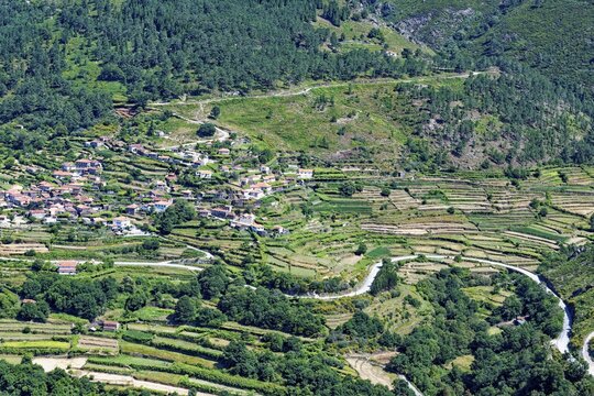 Tibet style landscape, Sistelo village, Peneda Geres, Minho, Portugal