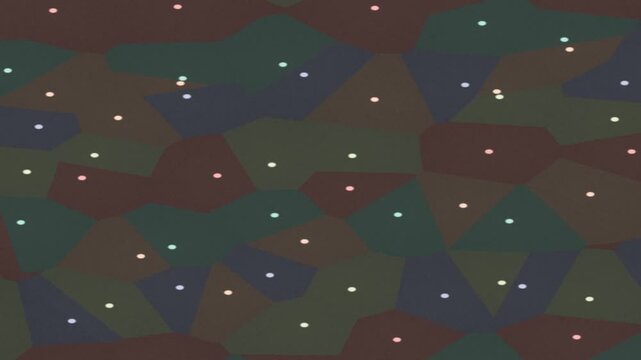 Abstract Colorful Polygonal Floor Movement Visuals in Gentle Staggered Pattern