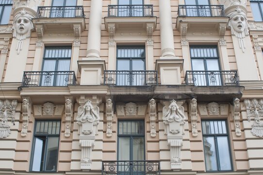 Art Nouveau Houses in Riga, Latvia