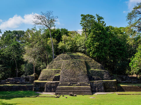 Plaza B, view from Caana, Caracol Archaeological Site, Cayo District, Belize