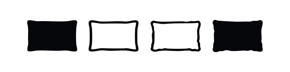 Flexible pouch or bag upright icon set in various modern styles, isolated on white. © liubomir118809