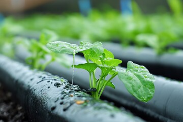 selective focus watering system with drip hoses
