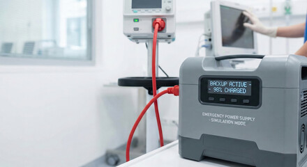 Portable generator hospital medical emergency power resilience energy support backup energy resilience modern hospital room