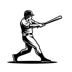 Obraz premium Baseball Player Swinging Bat Action Shot.