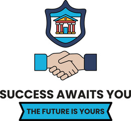 Fototapeta premium A logo for a company that is about success and the future