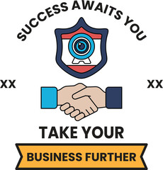 Fototapeta premium A black and white image of two hands shaking with the words 