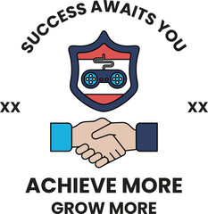 Fototapeta premium A white background with a black and white image of two hands shaking