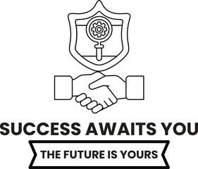 Fototapeta premium A logo for success awaits you