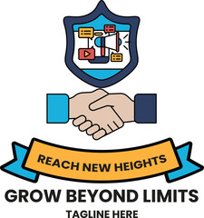 Fototapeta premium A logo for a company that is about to grow beyond limits