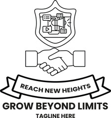 Fototapeta premium A logo for a company that is about to grow beyond limits