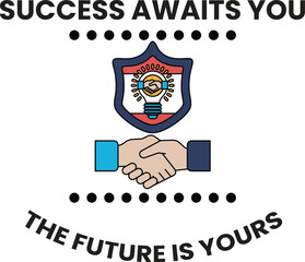 Fototapeta premium A logo for a company that is about success and the future