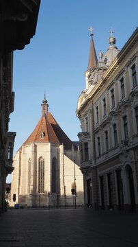 Iuliu Maniu Street to St Michael Cluj Vertical Video Timelapse