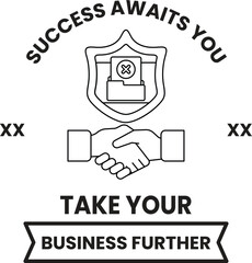 Fototapeta premium A white background with a black and white image of two hands shaking