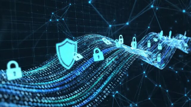 Digital Security Network Data Cyber Protection Technology Abstract