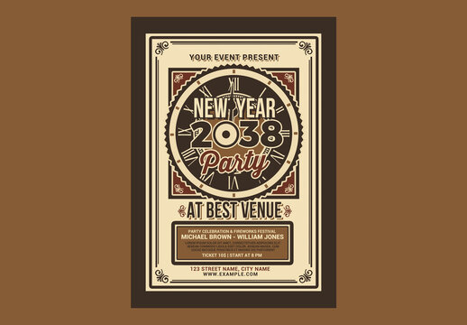 New Year Party Vintage Style