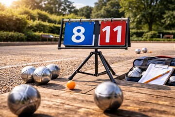 Exciting Petanque Game in Outdoor Setting