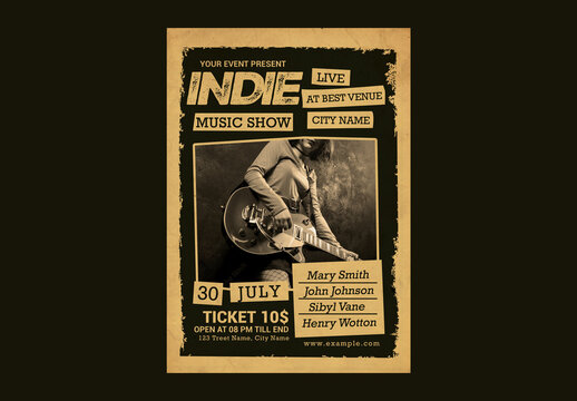 Indie Music Show Flyer