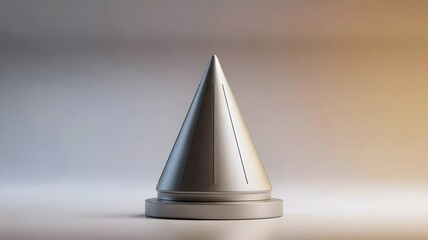 Fototapeta premium Balanced cone for economic stability foundation – Great for financial resilience, corporate strength, or market stability.