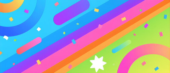 Obraz premium dynamic diagonal rainbow stripe geometric celebration background