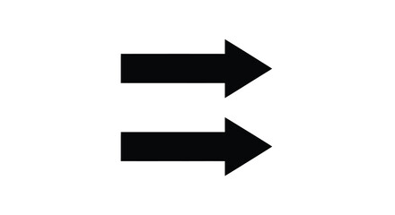 Two black arrows pointing in opposite directions create a visual representation of duality and contrast a striking silhouette