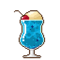 水色ソーダのドット絵