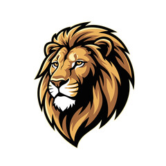 Obraz premium Lion Head Illustration with Majestic Mane.