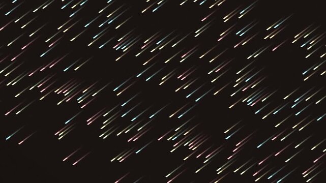 Abstract Light Beams Moving Across Dark Background