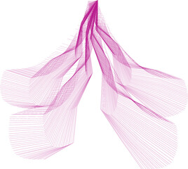 Abstract flowing lines forming a dynamic wave like pink structure