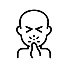 Obraz premium Person depicting a gesture of silence or secrecy with finger to lips isolated on white background, Vector