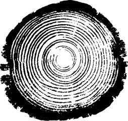 Fototapeta premium Abstract concentric ring portal in high contrast black and white design for graphic art