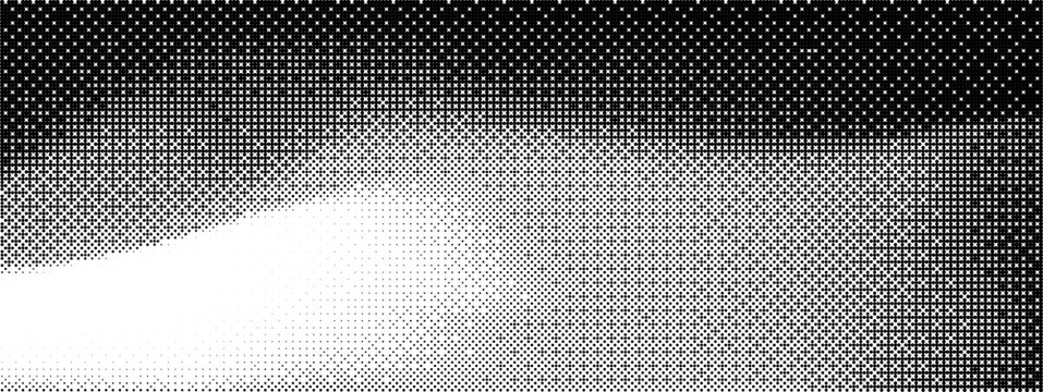 Game dither pattern with bit pixel and bg 8 for gradient bitmap background. Black vintage mosaic and repeat vanishing with speckle computer and old simple illustration. Horizontal video and block