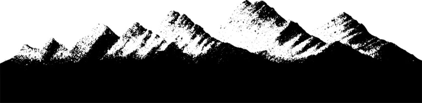 Dramatic yardang ridge with high contrast stencil design for natural landscape theme