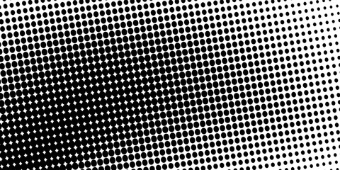 Monochrome halftone background with a gradient of dots creating a modern and minimalist design element EPS vector