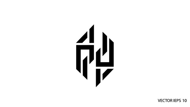 Abstract Geometric Logo Symbol, Modern Hexagonal Shape, Minimalist Design