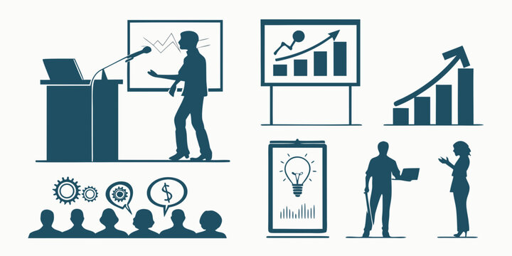 Diverse business professionals analyzing data and collaborating in a modern office environment Vector
