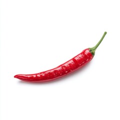 Fresh Red Chili Pepper Isolated on White Background Perfect for Culinary or Spicy Food Themes