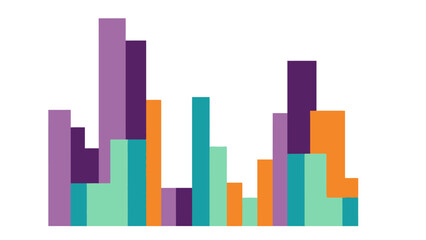 Obraz premium Colorful Bar Chart Infographic Elements