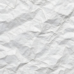 Obraz premium White Crumpled Paper Texture Background with Wrinkled and Creased Surface for Abstract Design Elements and Copy Space