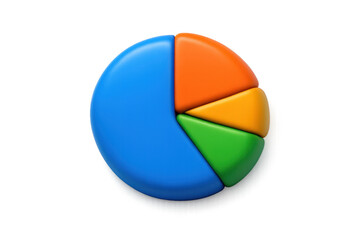 Fototapeta premium Colorful pie chart icon for data visualization and infographics design