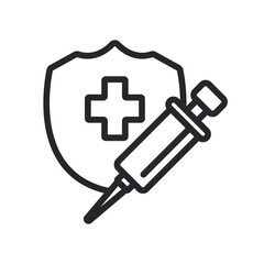 Fototapeta premium injection icons outline and Flat Style,transparent background