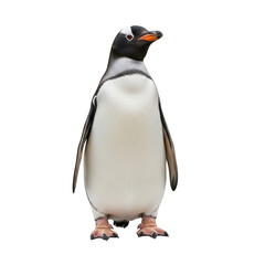 Obraz premium Penguin standing upright isolated on transparent background