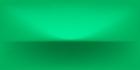 Obraz premium Dark green studio room. 3d backdrop for product presentation. Minimal wall scene. Showcase, promotion display. Vector illustration